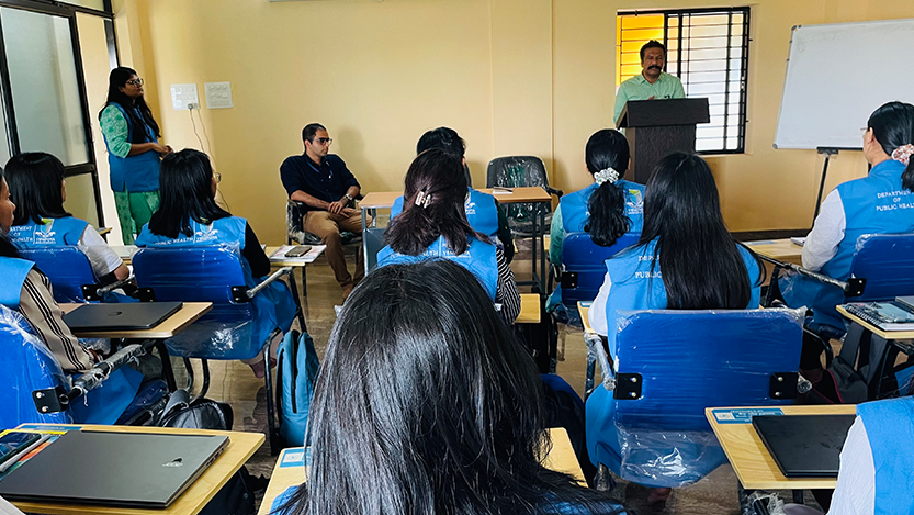 District Surveillance officer interacts with Public Health students of Edward and Cynthia Institute of Public Health