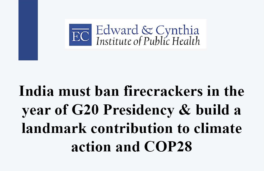 India must ban firecrackers in the year of G20 Presidency & build a landmark contribution to climate actionandCOP28